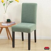 BankhoesDiscounter® Knitted Stoelhoes - Maat M - Groen - Hoes voor uw eetkamer stoelen