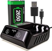 Controller Batterij 2 Stuks + Oplader Accu Set met Oplader geschikt voor Xbox Series X (S) / One (S) Controller - Battery Pack Charger