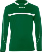 Masita | Sportshirt Heren & Dames Lange Mouwen - Vochtregulerend - 100% polyester Duurzaam - Brasil Lijn - GREEN/WHITE - 152