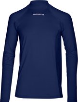 Masita | Thermoshirt Dames Lange Mouw Colshirt Skin Trainingsshirt Heren Kind Unisex 100% Polyester Sneldrogend - NAVY BLUE - 164