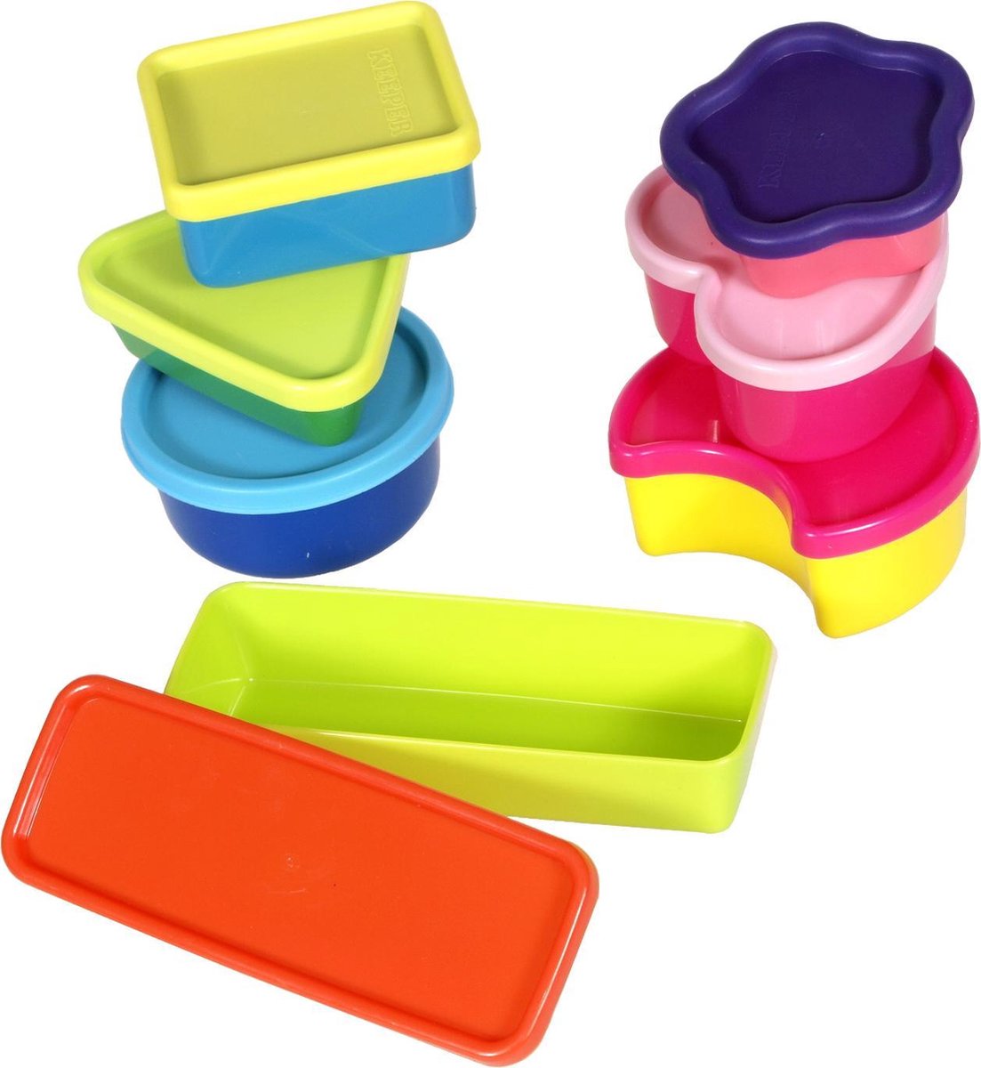 Mini vershoudbakjes - Multicolor - Set van 6 Bakjes - Opberger - Nootjes, Fruit, Snoep, Sauzen - Koude en warme gerechten