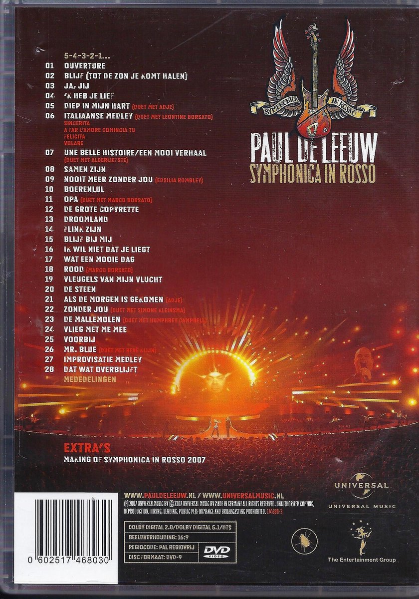 Paul de Leeuw - Symphonica In Rosso (Dvd), Paul de Leeuw | Dvd's | bol.com