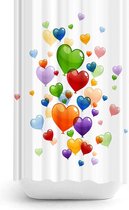 Zethome Hearts - Douchegordijn 180x200 cm - Badkamer Gordijn - Shower Curtain - Waterdicht - Sneldrogend - Anti Schimmel - Wasbaar - Duurzaam