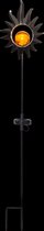 RTM Lighting Solar Tuinverlichting decoratie Zon Melilla Wit licht -Zwart -84 cm hoog