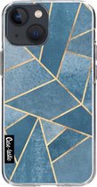 Casetastic Apple iPhone 13 mini Hoesje - Softcover Hoesje met Design - Dusk Blue Stone Print