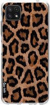 Casetastic Samsung Galaxy A22 (2021) 5G Hoesje - Softcover Hoesje met Design - Leopard Print