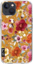 Casetastic Apple iPhone 13 Hoesje - Softcover Hoesje met Design - Flowers Mustard Print