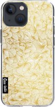 Casetastic Apple iPhone 13 mini Hoesje - Softcover Hoesje met Design - Abstract Pattern Gold Print