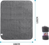 Premium Hondendeken - 120x100cm - wasbaar - Grijs - XL