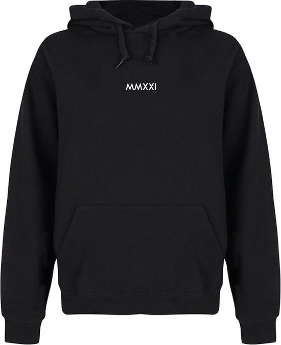 Duo hoodie Romeinse cijfers & letter op de mouw Duo hoodie Romeinse cijfers & letter op de mouw
