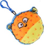 sleutelhanger zee-egel junior 6 cm pluche rood