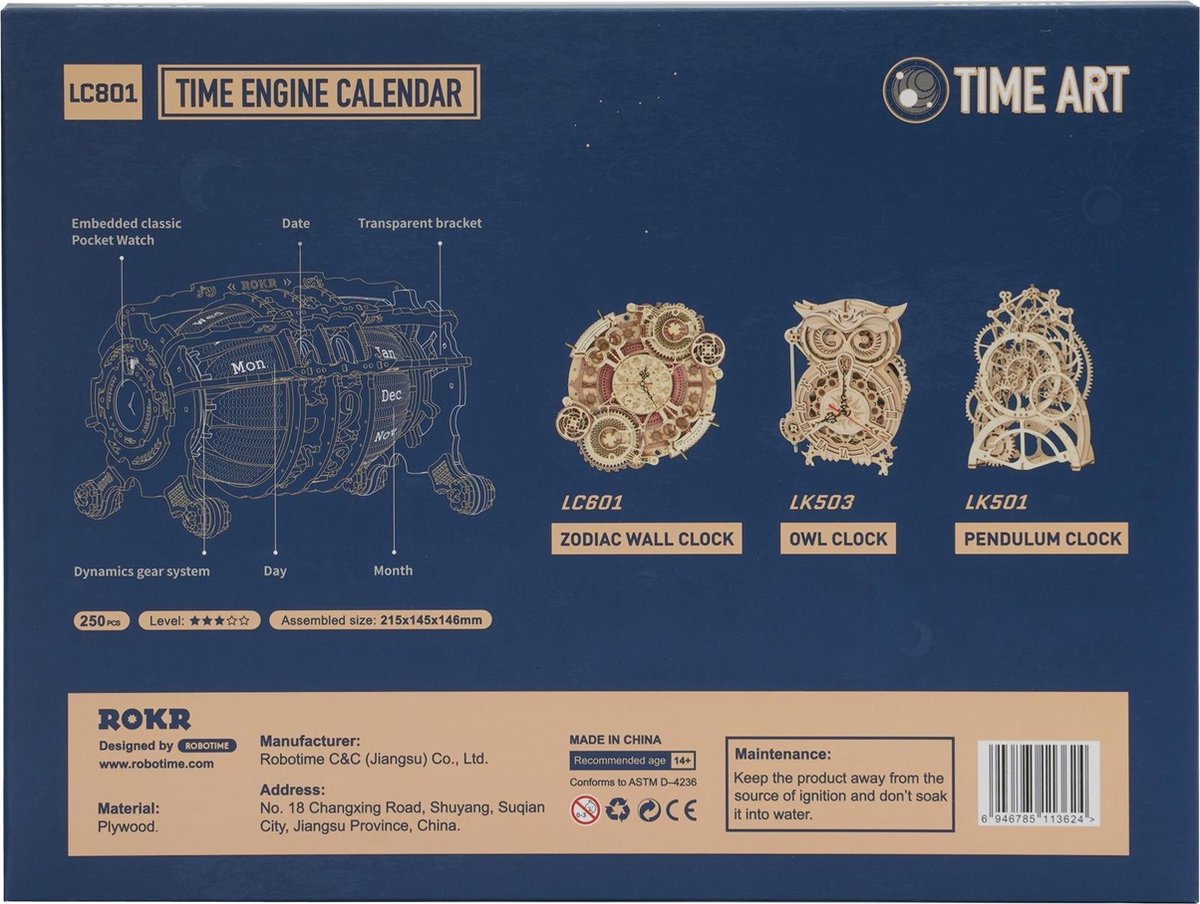 ROKR Calendrier de la machine à temps Time Engine Calendar chez