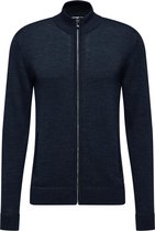 WE Fashion Heren fijngebreid vest van merinowol