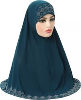 Elegant turkoois Hoofddoek, mooie hijab.