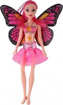 tienerpop met vleugels Fairy Princess 20 cm roze