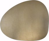1x Skinnatur Placemat leder – metallic goud – gold  – 46x40cm - gerecycleerd leer – tafeldecoratie - onderlegger