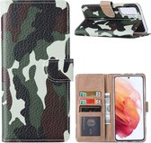 Fonu Boekmodel hoesje Camouflage Samsung A12