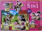 Kiddy puzzle 5 in 1 - boerderij