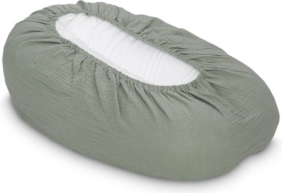 Snoozzz Relaxhoes voor voedingskussen zwangerschapskussen - 100% katoen van zachte Hydrofiel - Stone van SNOO — afbeelding 2