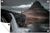 Affiche de jardin Islande - Cascade - Berg - 120x80 cm - Jardin