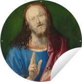 Tuincirkel Salvator Mundi - Albrecht Dürer - 150x150 cm - Ronde Tuinposter - Buiten