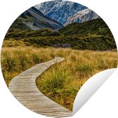 Tuincirkel Nieuw-Zeeland - Pad - Gras - 120x120 cm - Ronde Tuinposter - Buiten XXL / Groot formaat!