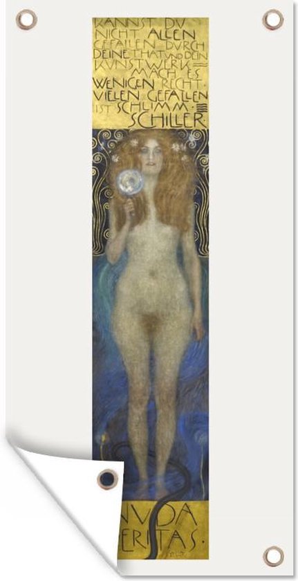 Tuinposter Nuda veritas - Gustav Klimt - 30x60 cm - Tuindoek - Buitenposter