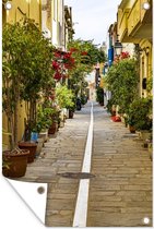 Muurdecoratie Kreta - Griekenland - Planten - 120x180 cm - Tuinposter - Tuindoek - Buitenposter