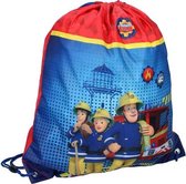 gymtas jongens 44 x 37 cm polyester blauw/rood