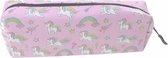 etui eenhoorn hartjes roze 19 cm