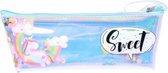 etui Sweet meisjes 19 x 4 cm polyester lichtblauw