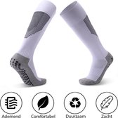 MyStand® Gripsocks Voetbal Sport Grip Chaussettes High Anti Blisters Unisex One Size - Wit