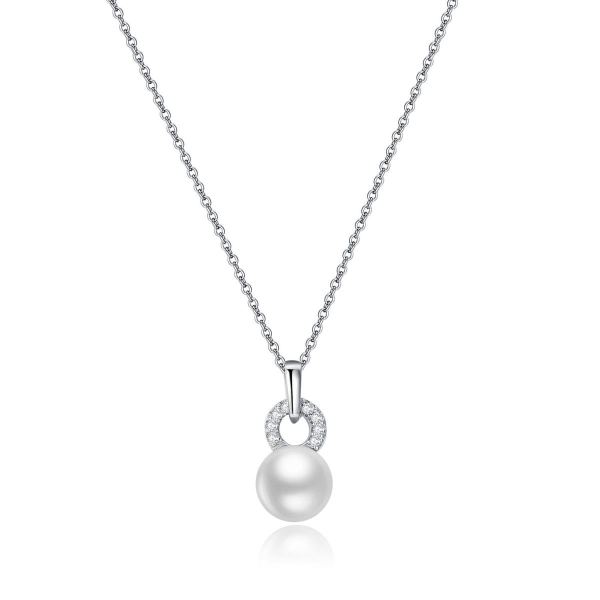 Di Lusso - Collier Plaisir - Zoetwaterparel - Zilver 925 - Dames - 45 cm