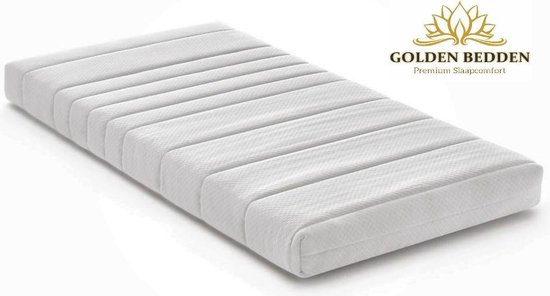 GoldenBedden  Eenpersons matrassen  Comfort sg30 Polyether - 90×180×14 -  Anti-allergische wasbare hoes met rits.