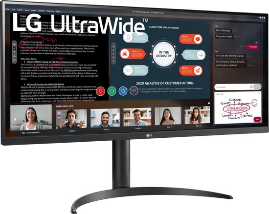 LG 34WP550 - Ultrawide IPS Monitor - 34 inch - Hoogte verstelbaar - LG