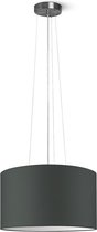 Home Sweet Home hanglamp Bling - verlichtingspendel Hover inclusief lampenkap - lampenkap 40/40/22cm - pendel lengte 100 cm - geschikt voor E27 LED lamp - antraciet
