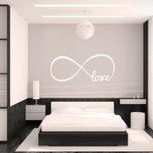 infinity - woonkamer - slaapkamer - decoratie - Oneindigheidssymbool - muursticker - love - hart