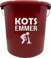Kots emmer - drinken - drankspel - 10 Liter - Rood - Kerstcadeau
