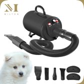 Hondenföhn Pro - Zwart - Professionele Waterblazer Voor Honden - Luxe Home Grooming Hondendroger - Inclusief 4 mondstukken + Extra Filterset
