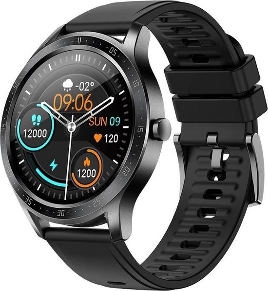 MT SKY5 Smartwatch - Stappenteller - Sporthorloge zwart met silicone band |  bol.com