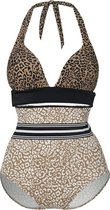 Sapph 20S Marilyn One Piece Halterpu Dames Leopard-38