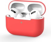 Beschermhoes voor Apple Airpods Pro - Rood - Siliconen case geschikt voor Apple Airpods Pro