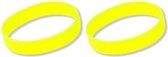 15x Siliconen armbandjes neon geel