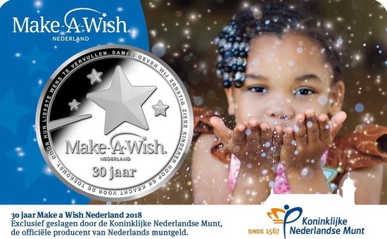 Afbeelding van het spel 30 jaar Make-A-Wish Nederland Penning in coincard