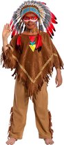 Carnival Toys Poncho Indiaan Junior 66 Cm Textiel Bruin One-size