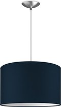 Home Sweet Home hanglamp Bling - verlichtingspendel Basic inclusief lampenkap - lampenkap 35/35/21cm - pendel lengte 100 cm - geschikt voor E27 LED lamp - donkerblauw