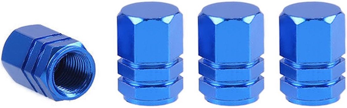 Ventieldopjes - Blauw - 4 stuks