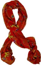 Zomersjaal luxeprint MARIANNA - Oranje / Geel - Dames - Polyester