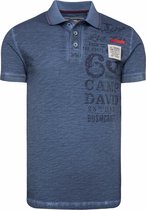 Camp David ® polo met labelapplicaties en tricot kraag