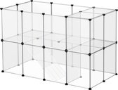 Clapier Segenn's - Cage à lapins - Cage pour animaux - Avec escalier - 143 x 73 x 91 cm - Pour petits animaux - Cobayes - hamsters - lapins - transparent